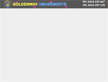 Tablet Screenshot of goldenwayamusements.com.au